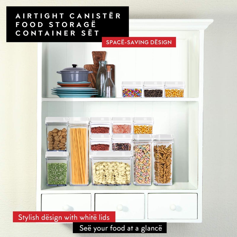 DWÃ‹LLZA KITCHEN DWLLZA KITCHEN Airtight Food Storage Containers with Lids - 6 Pieces All Same Size - Pantry Container for Spices  Candy  Nuts  Coffee and Tea  Clear Plastic BPA-Free  Keeps Food Fresh & Dry - Image 3