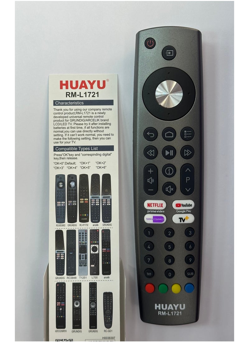 Huayu - Remote Control for Grundig LCD LED TV TS9187R-10 RC4353922/01 RC4353922-01 RC4353922 01 - Image 1
