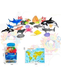 Mini Sea Animal Figures Realistic Aquatic Animal Toy Marine Animals Toys Under Sea World Sea Animal Toy Set Ocean Creature Toys Bath Set Toys for Kids - pzsku/ZDAF64F4CB1033864D6CBZ/45/_/1727603563/f0e9766c-8825-490f-a0ab-5a5dd20d3ade