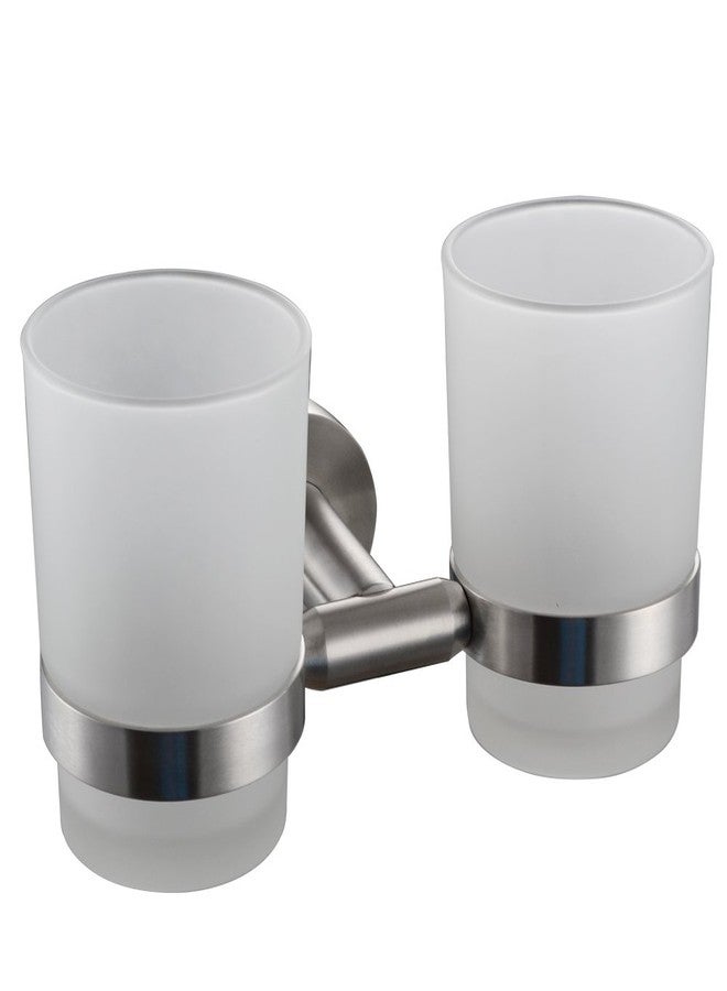 XVL Wall-Mounted Toothbrush Holder Double Holder, Brushed G1005 - Image 1