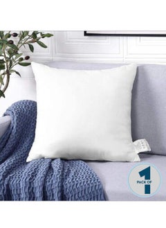 Donetella Cushion Insert 1-Piece 45x45cm inch Soft Brushed Microfiber Throw Pillow Insert, Perfect Support Ideal For Sofas, Chair and Couch, White  - Image 2