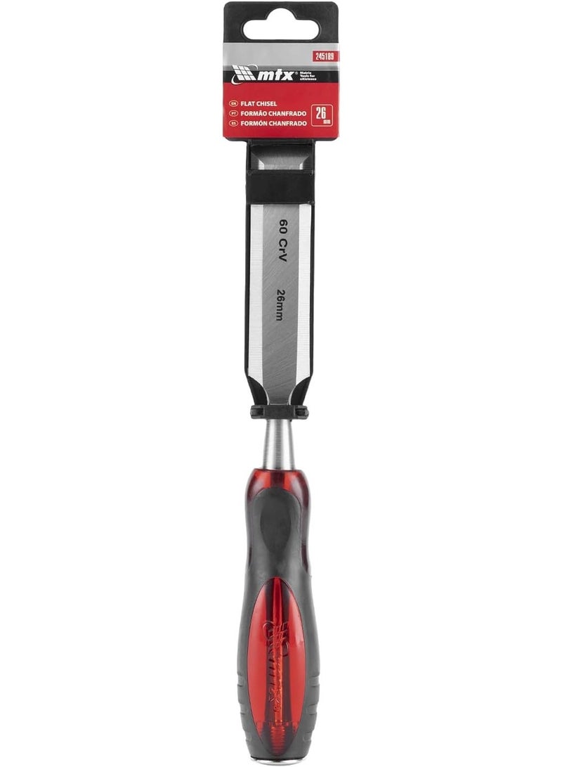 MTX Gouge Tiger Eye Chisel with 2-Component Rubber Coated Handle (26mm) - Image 1