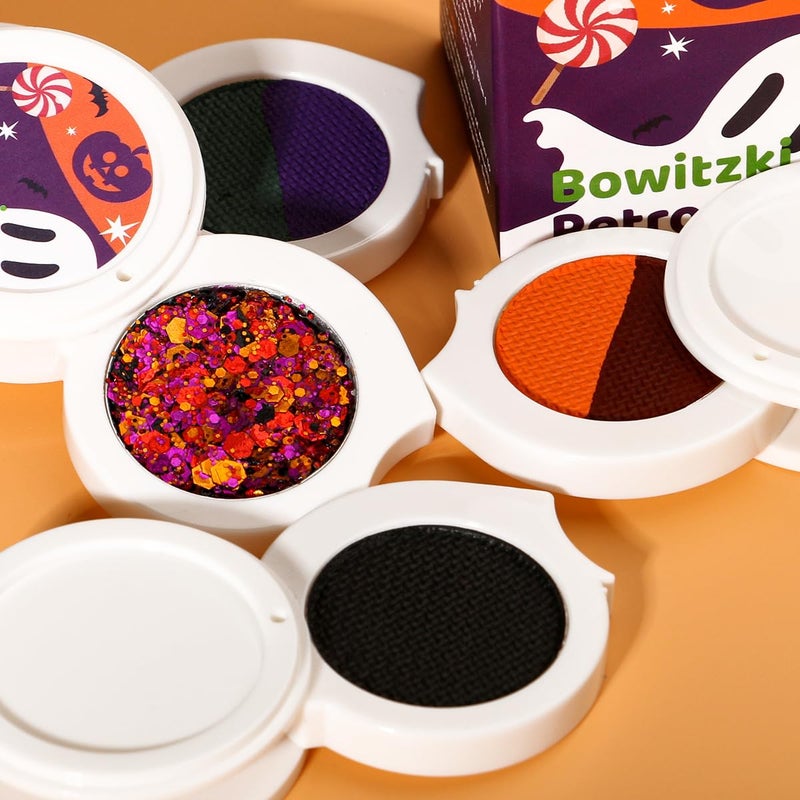 Bowitzki Water Activated Eyeliner Palette With Glitter Smudge proof Face Paint Makeup Kit-Fruit Series (Halloween) - Image 5