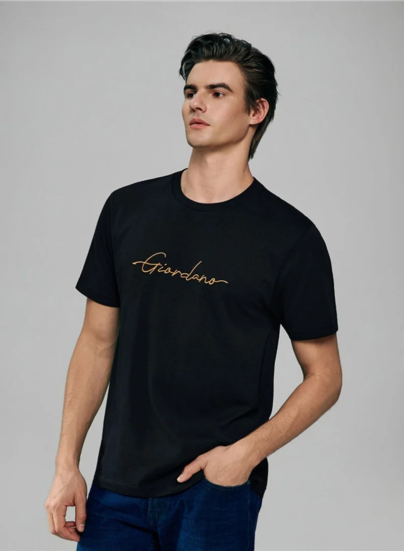 Men’s Slim Fit Cotton Signature Print Tee