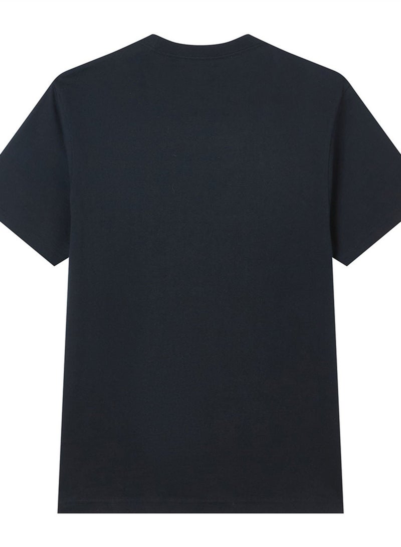 GIORDANO تي شيرت قطن بتصميم مميز للرجال بقصة ضيقة - Image 4