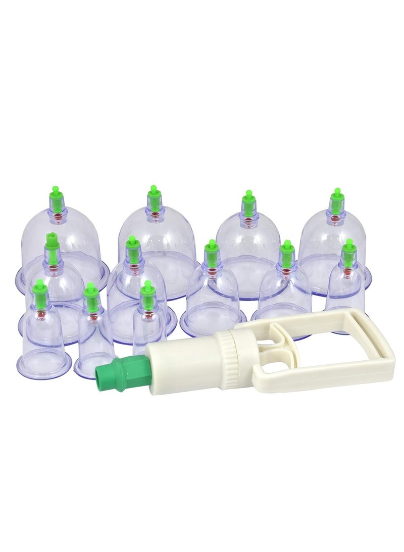 إسكدنيا طقم أكواب حجامة طبي معقم للتدليك مكون من 12 قطعة - Image 3