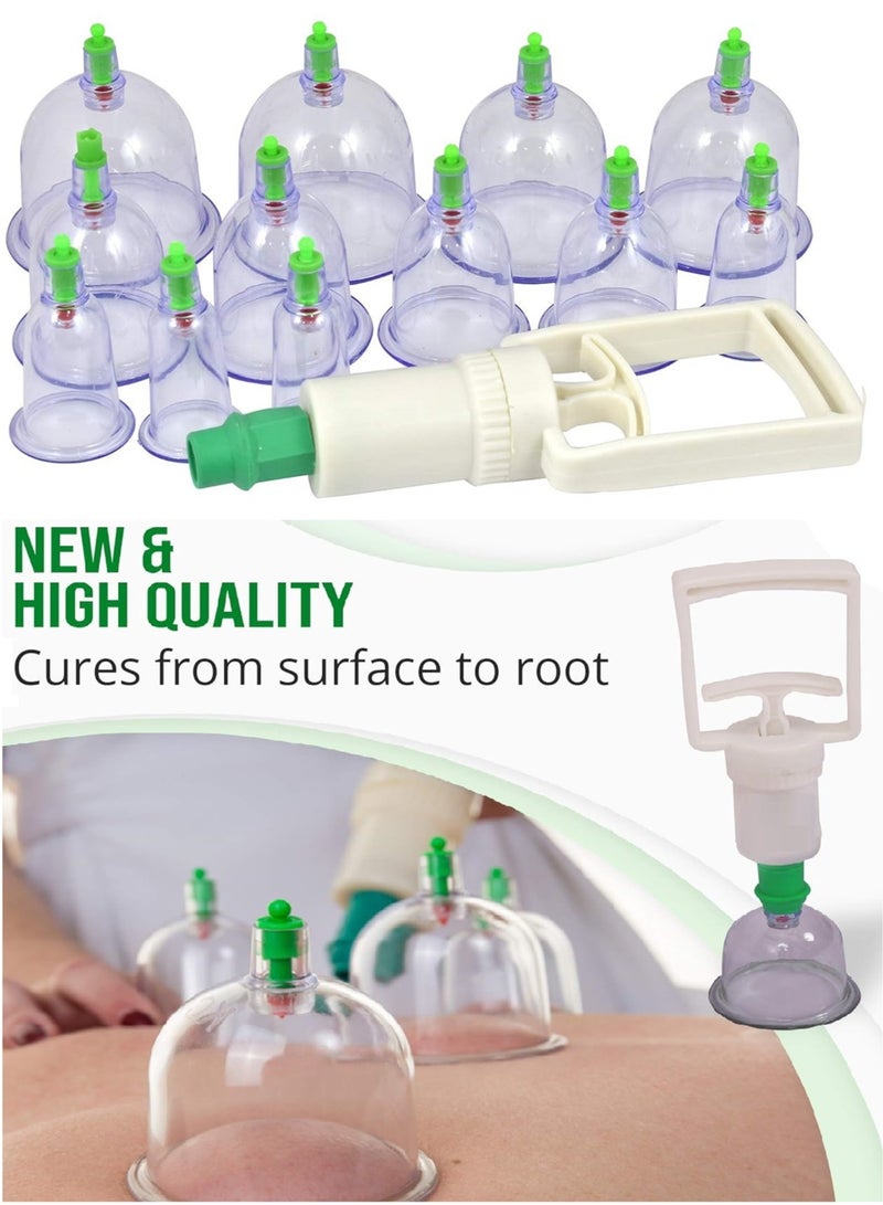 إسكدنيا طقم أكواب حجامة طبي معقم للتدليك مكون من 12 قطعة - Image 1