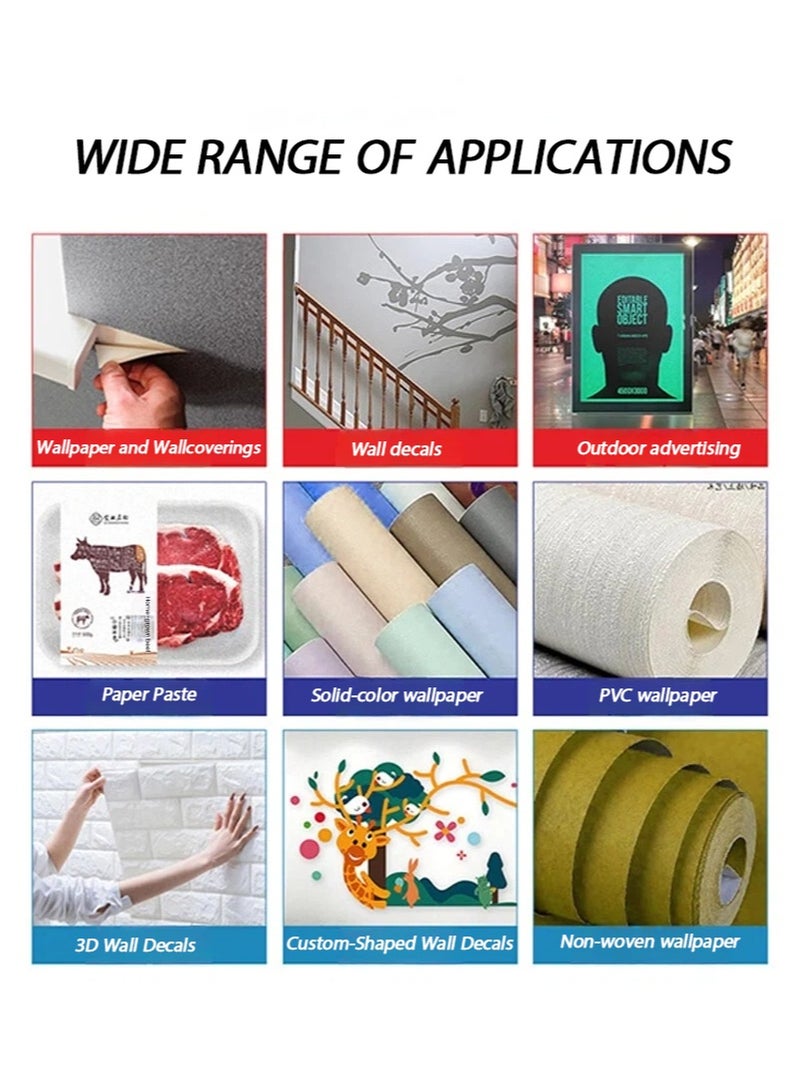 Aikanbo 2 Pack Wallpaper Repair Adhesive with Squeegee Transparent Wallpaper Glue Set for Repairing Tears，Seams，and Edges Super Strong Adhesive，Easy to Apply （60ml + 60ml） - Image 4