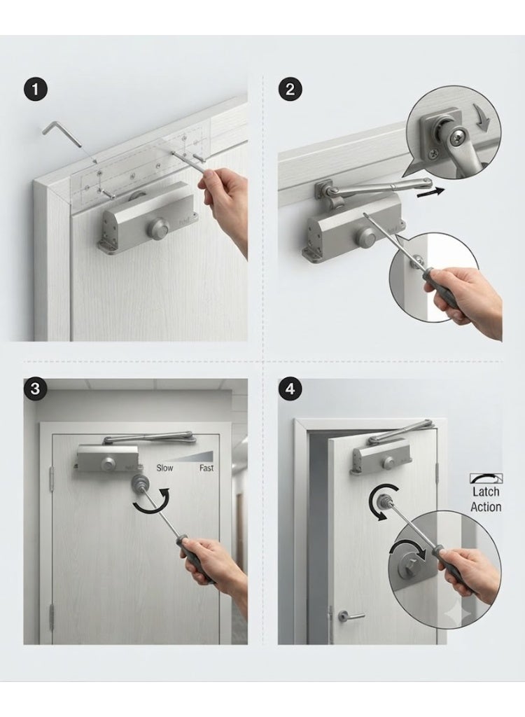 DORMA Door Closer TS77 (Silver) - Image 2