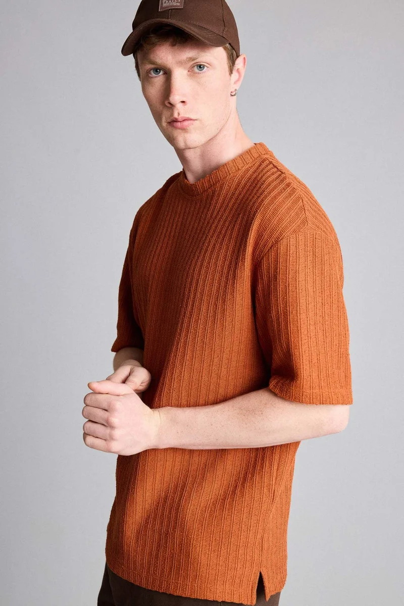 DeFacto Boxy Fit Crew Neck Short Sleeve T-Shirt
