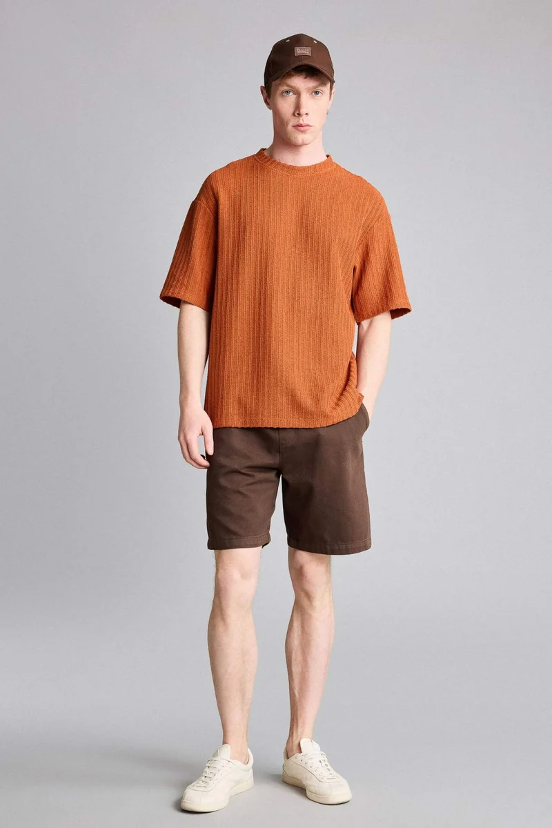 DeFacto Boxy Fit Crew Neck Short Sleeve T-Shirt