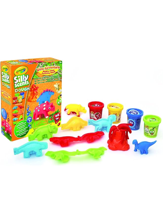 Crayola Silly Scents Create And Shape Dinosaurs Modeling Paste For 3 Plus Year Kids Multicolor