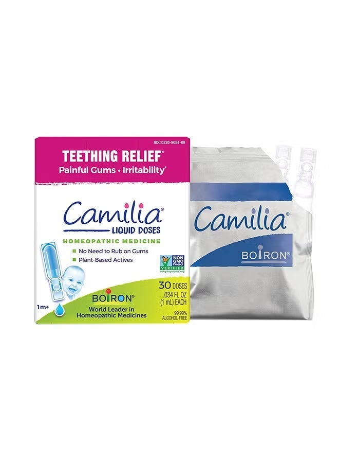 Boiron Camilia Teething Relief Homeopathi Medicine - 30 Single Doses - Image 1