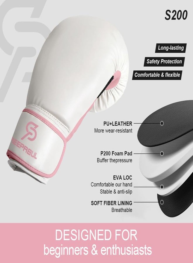 SAEEPABUL S200 Boxing Gloves for Women Suitable for Boxing Kickboxing Mixed Martial Arts Maui Thai MMA Heavy Bag Fighting Training Dopamine Pink, 12oz - Image 2