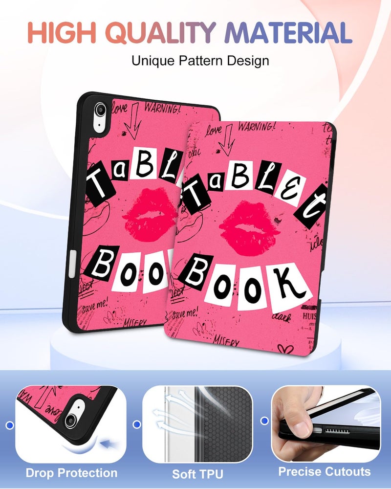 Wazzasoft for iPad A16 Case 2025 - for iPad 10th Generation Case Cute Women Girls Girly Aesthetic Book Unique Design Pencil Holder Auto Sleep/Wake Tablet Cover for Apple 11/10 10.9 Inch - Image 3