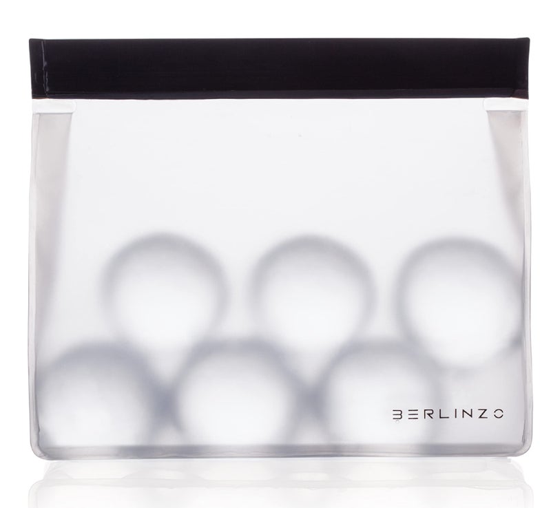BERLINZO Berlinzo Reusable Ice  Food Storage Bag  Freezer Safe Leakproof BPAFree Silicone PlasticFree Lunch Bag  One Bag 