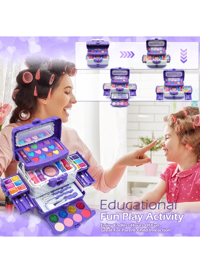 ROKKES Kids Makeup Kit for Girl Toys - Toys for Girls Makeup Girls Princess Gift Non Toxic Toddlers Cosmetic Kits,Child Play Makeup Toys for Girls, Age 4-10Year Old Children Gift - Image 4