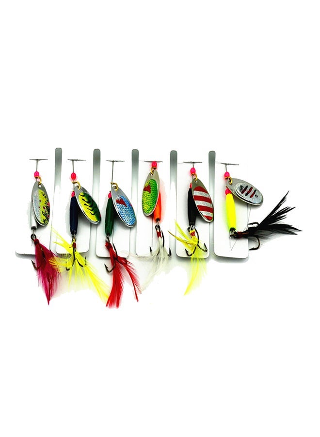 Generic 6-Piece Artificial Fishing Lure Metal Spoon Hard Bait Set 10cm  - Image 2