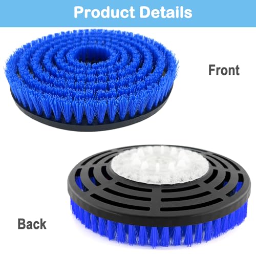 Bvhonwe 2 Pack S8201 Upgraded Replacement Steam Mop Brush Heads for Shark S8201 S8001 S7001 S7201 S7000 S7005 S7020 Steam Mop & Scrub All-in-One Scrubbing, Dirt Grip Scrub Washable Replacement Brush, Blue - Image 4