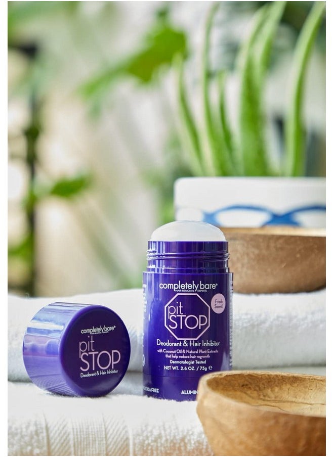 Completely Bare Pit Stop Deodorant & Hair Inhibitor - Nourishing Coconut Oil & Hair Minimizers  - Image 5