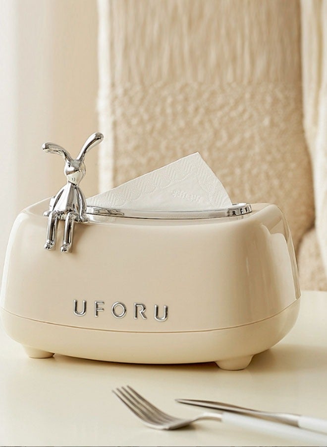 Tissue Box Household Light  Cream Style Living Room Desktop Lifting Drawer Organizer Living Room Bathroom Home - Image 2