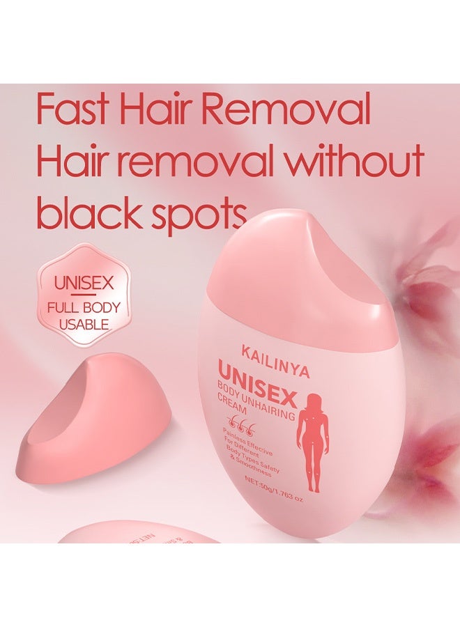 الفراء No black dots. Full-body hair removal cream. Quick hair removal. Moisturizing. Mild. Non-irritating hair removal cream 50g - Image 2