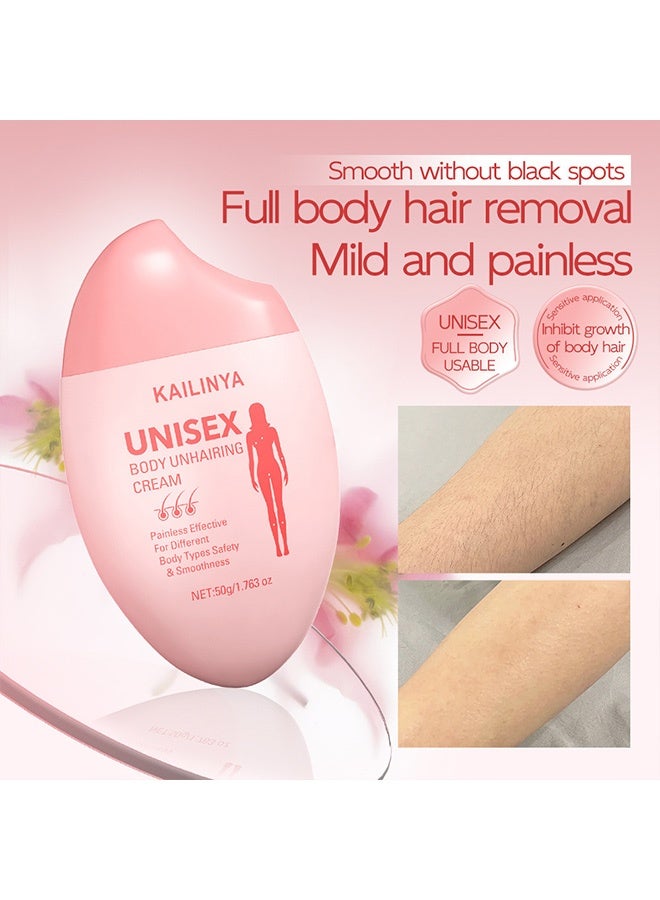 الفراء No black dots. Full-body hair removal cream. Quick hair removal. Moisturizing. Mild. Non-irritating hair removal cream 50g - Image 3