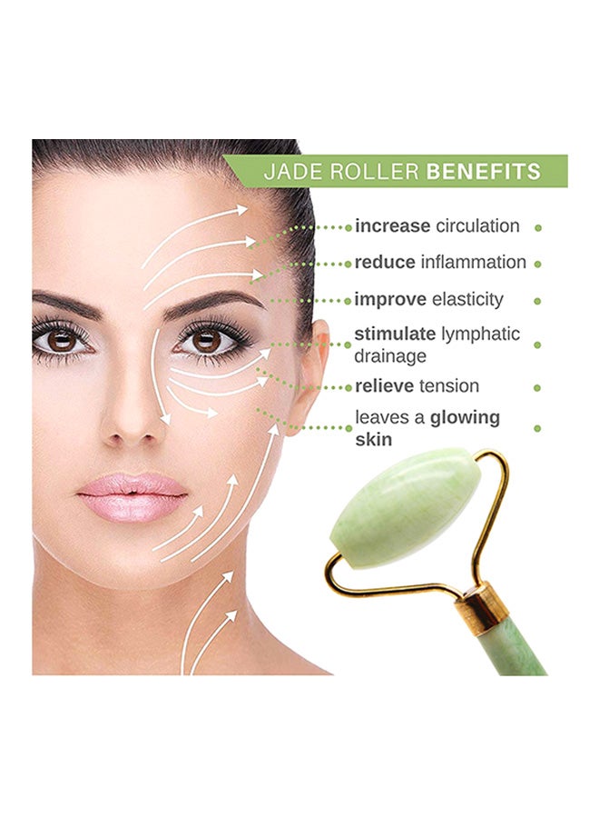 إسكدنيا جهاز تدليك الوجه الدوّار مزدوج العجلات ذهب أخضر 135مم - Image 5