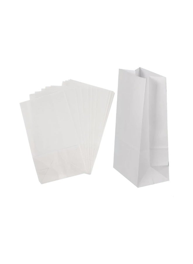 Halapack Halapack Kraft Paper Bag 10 PCS Without Handle Sqaure Bottom Standard Size [ W 18 × H 31 × G 11.5 cm ]  Strong Holding Power Bags Sqaure Bottom Paper Bag with Handle Durable Perfect for Gifts, Party Favors White  - Image 1