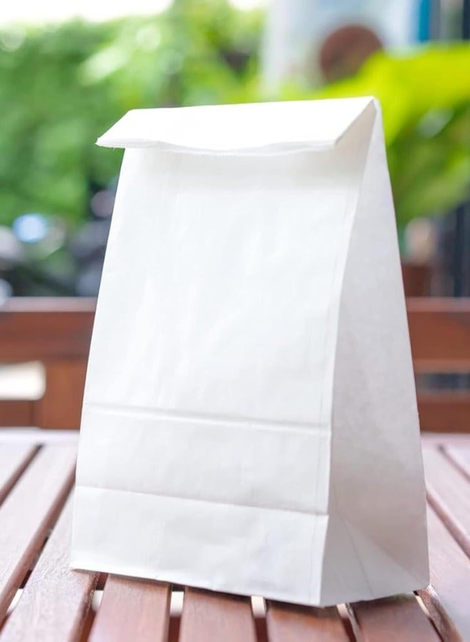Halapack Halapack Kraft Paper Bag 10 PCS Without Handle Sqaure Bottom Standard Size [ W 18 × H 31 × G 11.5 cm ]  Strong Holding Power Bags Sqaure Bottom Paper Bag with Handle Durable Perfect for Gifts, Party Favors White  - Image 5