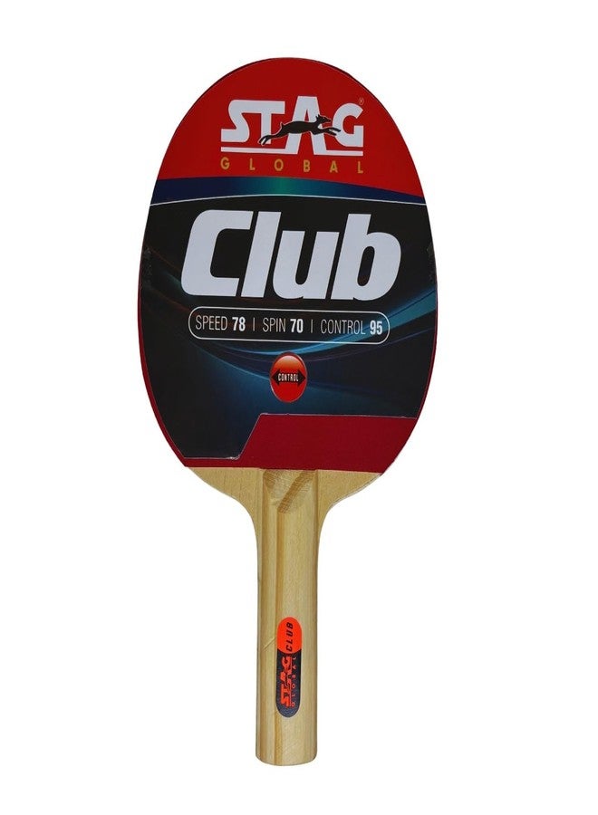 STAG GLOBAL Club Table Tennis Racket | Speed 78 | Spin 70 | Control 95 | Beginner Training Series Ping Pong Racket | Lightweight and Durable | Ideal for Fun Play & Beginners - Image 3