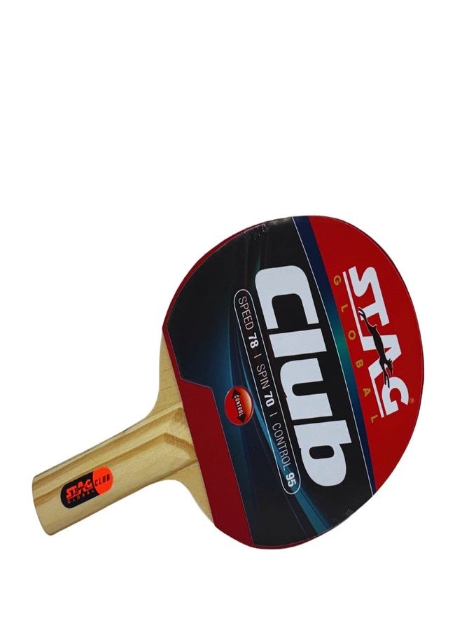 STAG GLOBAL Club Table Tennis Racket | Speed 78 | Spin 70 | Control 95 | Beginner Training Series Ping Pong Racket | Lightweight and Durable | Ideal for Fun Play & Beginners - Image 4