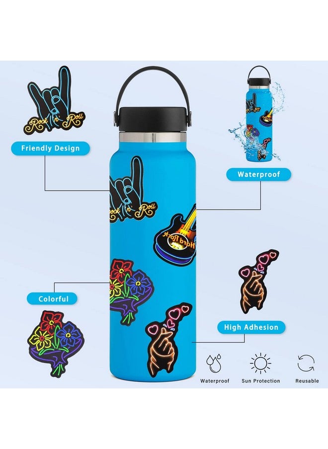 Airnogo Water Bottle Stickers 200 Pcs Neon Stickers, Cute Fun Sticker Pack, Waterproof Vinyl Stickers, Stickers for Kids Adults Teens, Stickers for Laptop Scrapbook Journal Skateboard Computer Cups Phone etc  - Image 5