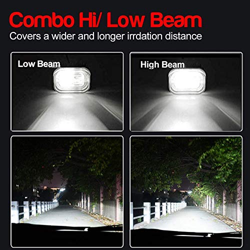 OPL5 4 inch Universal Motorcycle Led Driving Lights, 45W, Running Lights LED Work Light Bar White Hi/Lo Beam Motorcycle Lights for ATV Truck E-Bike (1 Piece) - Image 3