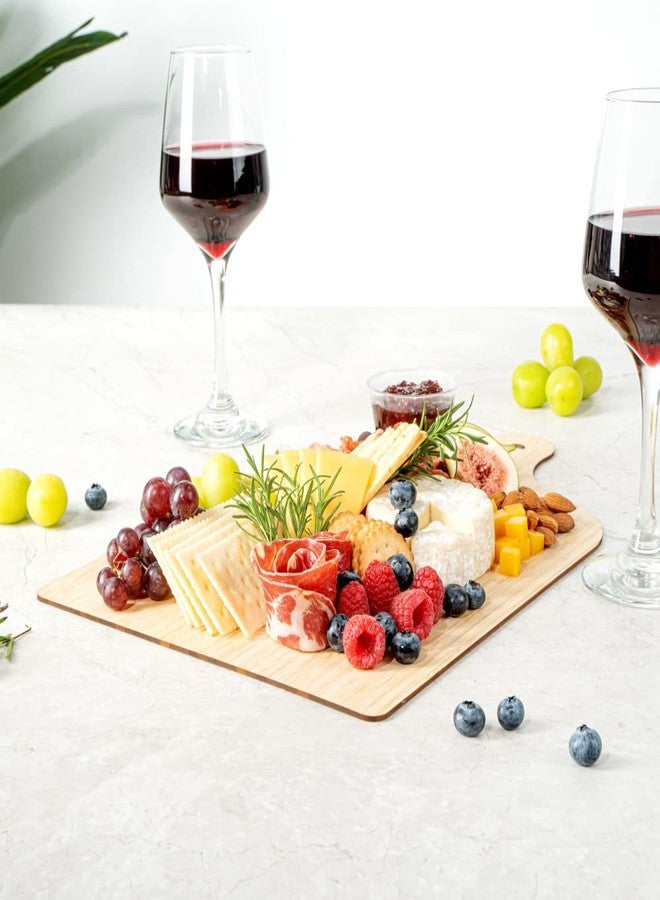 Restaurantware Nature Tek 15.8 x 9.8 Inch Disposable Cheese Platters 2 Lightweight Party Serving Trays - Avoids Greasy Messes Built-In Handle Bamboo Disposable Charcuterie Boards - Image 4