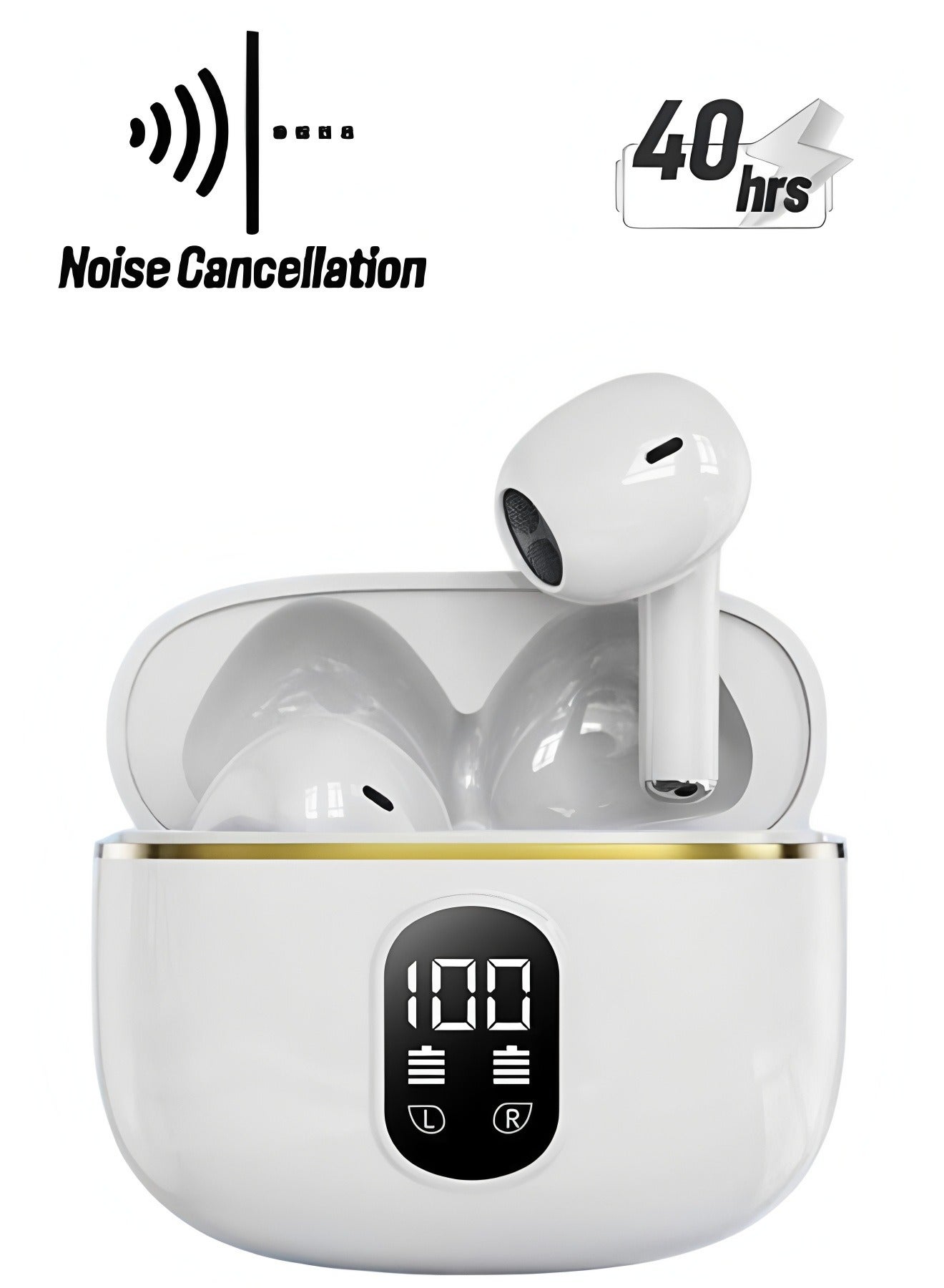 flyview Flyview True Wireless Earbuds Headphones Enc Clear Call Earbuds Touch Control 40 Playtime IPX6 Waterproof Tws Earphones ZDAF7124D56CCE7A7C3B0Z