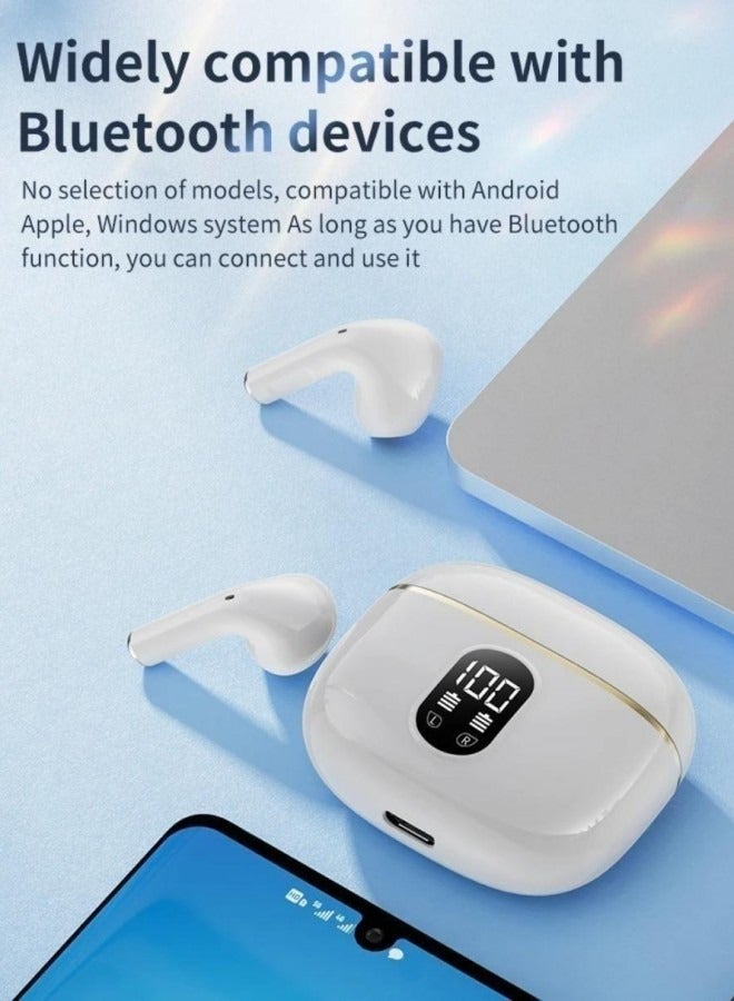 Flyview True Wireless Earbuds, In-Ear Bluetooth 5.49 Headphones 4-Mics ENC Clear Call, Bluetooth Earbuds Touch Control 40 Playtime, IPX6 Waterproof TWS, Light-Weight Earphones  - Image 2