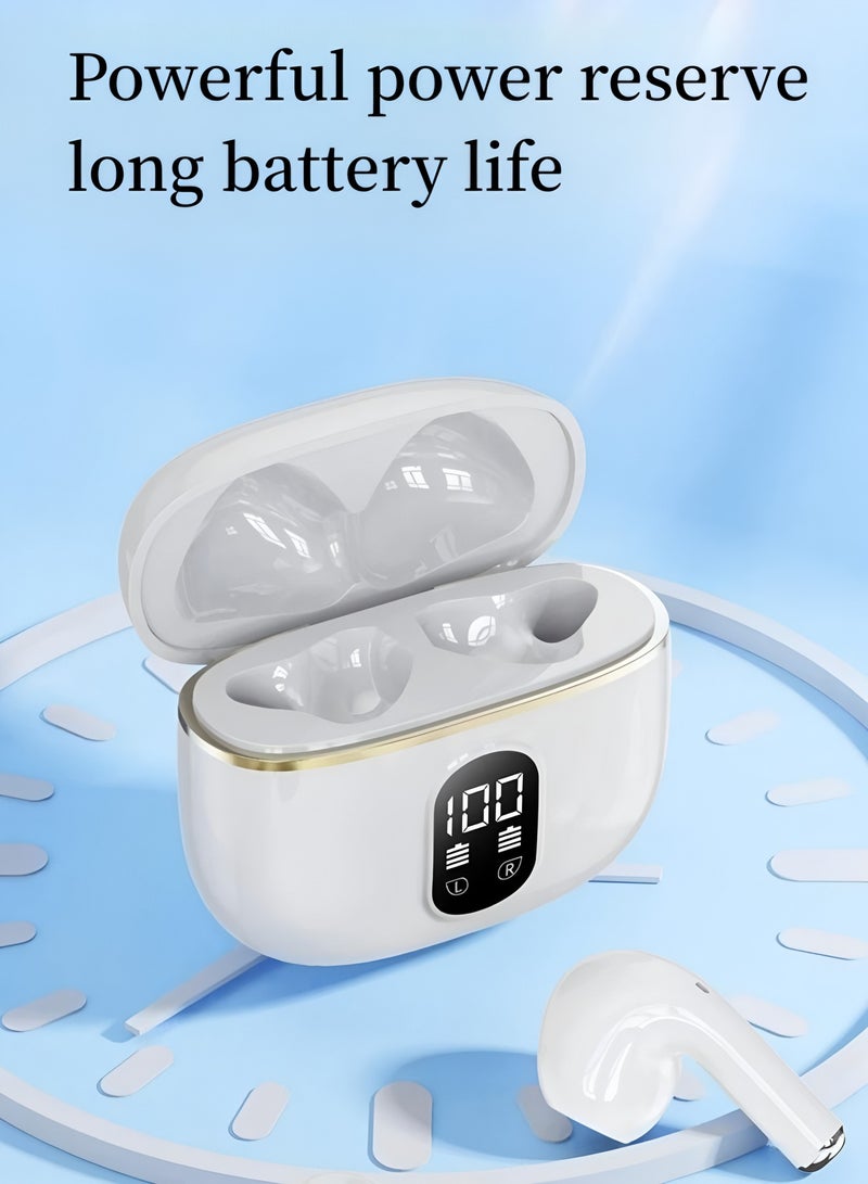 Flyview True Wireless Earbuds, In-Ear Bluetooth 5.49 Headphones 4-Mics ENC Clear Call, Bluetooth Earbuds Touch Control 40 Playtime, IPX6 Waterproof TWS, Light-Weight Earphones  - Image 3