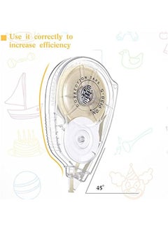 Arabest 4 Pieces Correction Tape Cream Color Beige Corrective Tape Eraser 100 Feet Long for School Office Supplies Crafting, Note Taking, Journal, Case Color May Vary  - Image 2