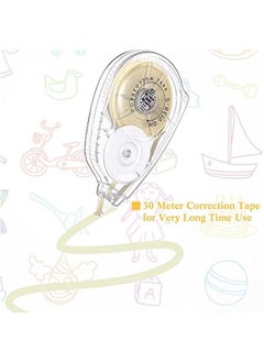 Arabest 4 Pieces Correction Tape Cream Color Beige Corrective Tape Eraser 100 Feet Long for School Office Supplies Crafting, Note Taking, Journal, Case Color May Vary  - Image 3