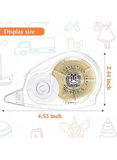 Arabest 4 Pieces Correction Tape Cream Color Beige Corrective Tape Eraser 100 Feet Long for School Office Supplies Crafting, Note Taking, Journal, Case Color May Vary  - Image 4