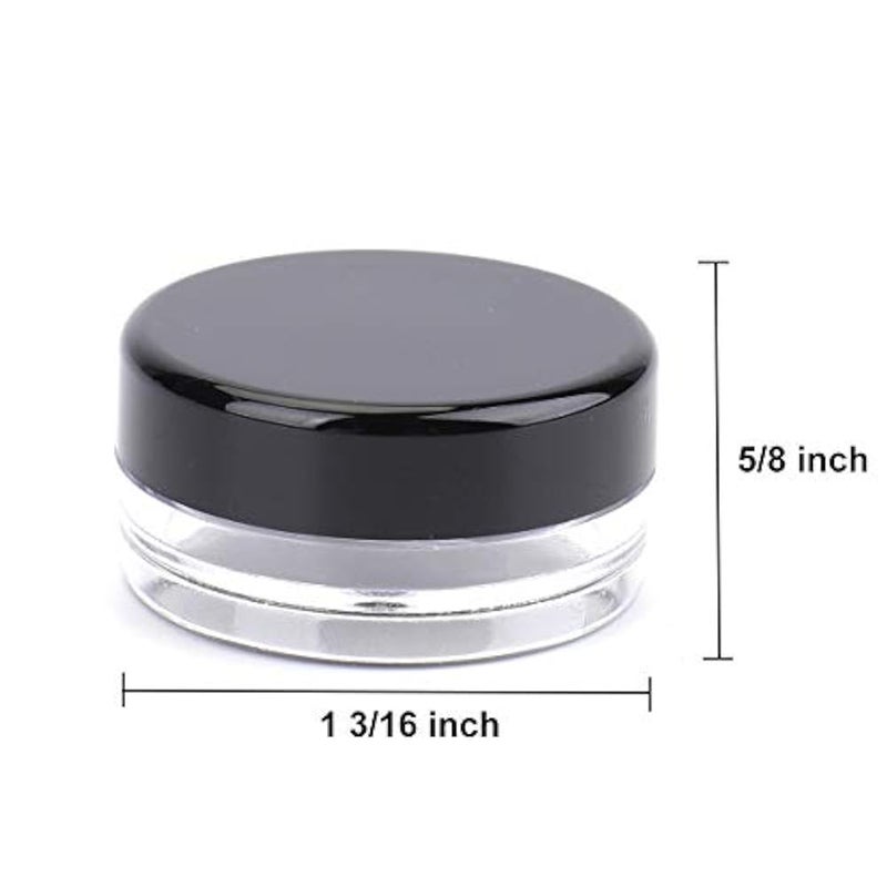 Bekith 120pcs 3 Gram / 3ML Empty Sample Containers with Lids, Plastic Small Pot Jars Clear Tiny Makeup Cosmetic Containers for Creams, Eye Shadow, Powder, with 5 Pieces Mini Spatulas - Image 3