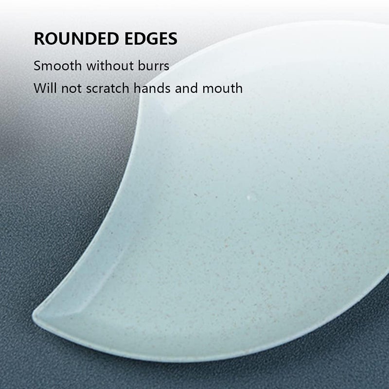 RoarCraft Wheat Straw Petal Dinnerware Set - Creative Plates for Snacks, Fruits, Desserts, Sauces, Candy, Ideal for Kitchens, Bakeries, and Elegant Serving Tray (Green, Set of 4, 18 x 11.3 x 2.5 CM) - Image 5