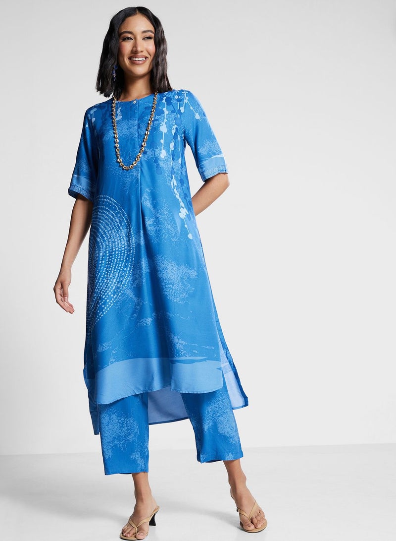 بيبا طقم مكون من بنطال وكورتي برقبة مستديرة - Image 5