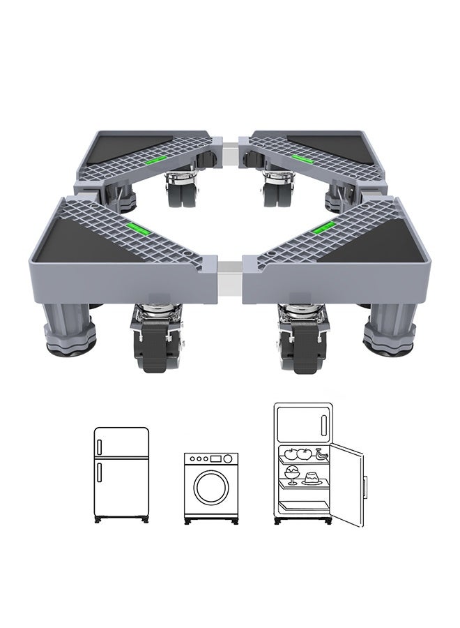 Solerconm Adjustable mini fridge stand,Furniture dolly 4 wheels,washer and dryer pedestals,appliance rollers for washer and dryer - Image 1