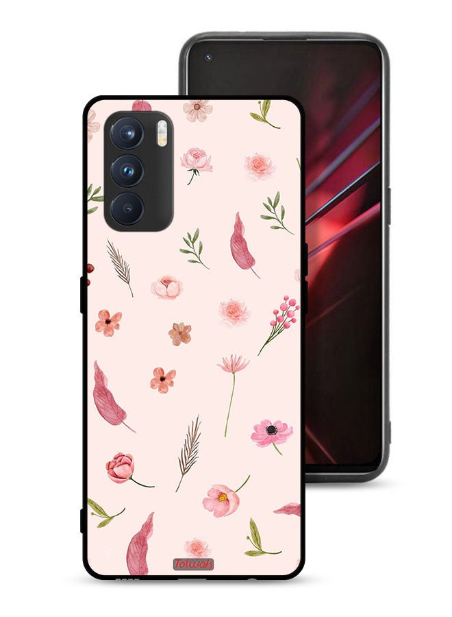 Tolwak Oppo K9 Pro Protective Case Cover Leaves And Roses Pattern - Image 1