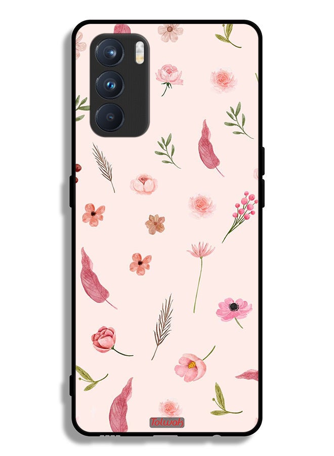 Tolwak Oppo K9 Pro Protective Case Cover Leaves And Roses Pattern - Image 2