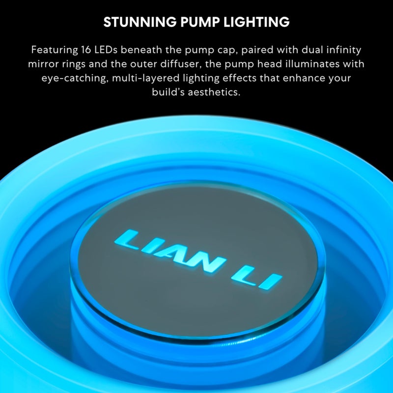 Lian Li GA II LITE 360mm AIO Liquid CPU Cooler | 3 x 120mm Performance FDB Fans, Daisy-Chain, Low Noise, All-in-One Water Cooling for Intel LGA1851/1700,AMD AM5/AM4 (GA2L36PB) - Image 4