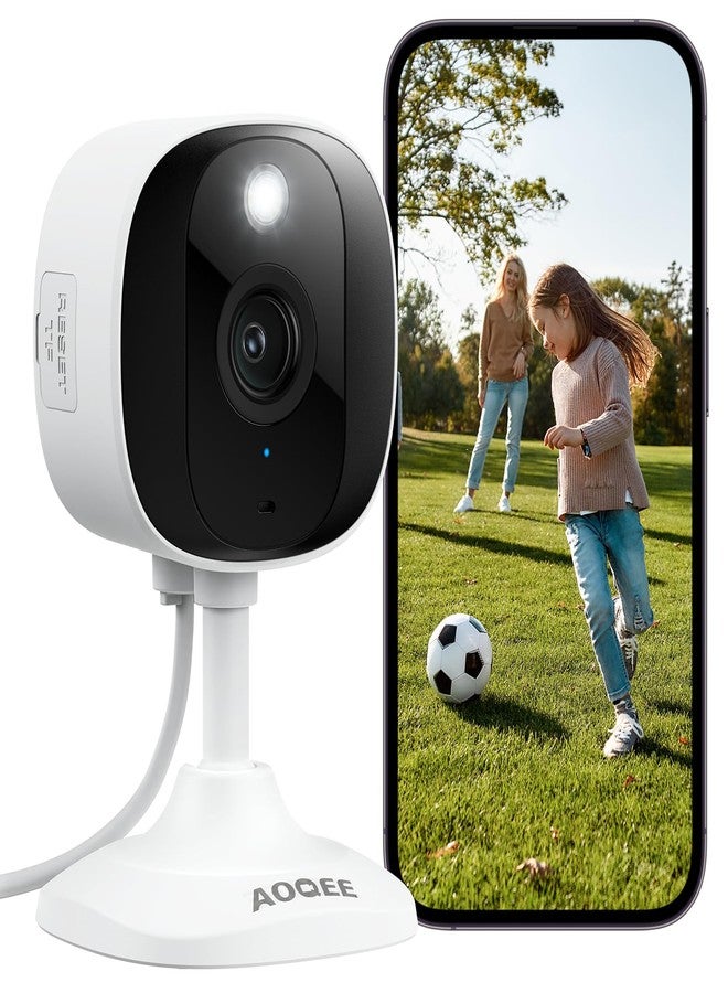 AOQEE Outdoor Security Camera - 2K IP65 CCTV Camera Systems, Waterproof WiFi Home Camera with App, People Detection, 24/7 Storage, Night Vision, Smart Siren, Work with Alexa - Image 1