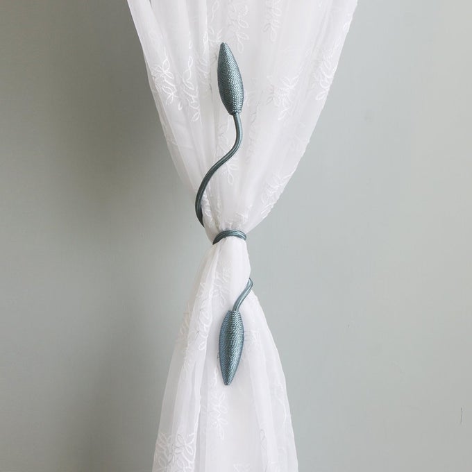 2 PIECES CURTAIN TIEBACKS CREATIVE WINDOW DRAPE TWIST TIE BACKS EUROPEAN STYLE CUSTOM MADE CURTAIN HOLDER CLIPS DECORATIVE DRAPERIES HOLDBACKS TEAL